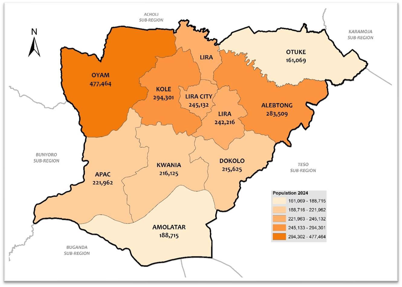 lango_subregion Map courtesy of Uganda Bureau of Statistics